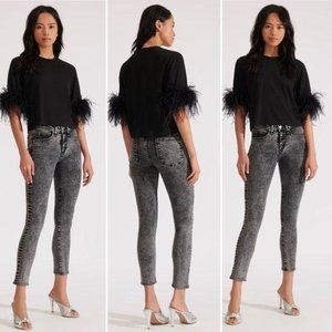 Veronica Beard Brooke Mid-Rise Acid Skinny